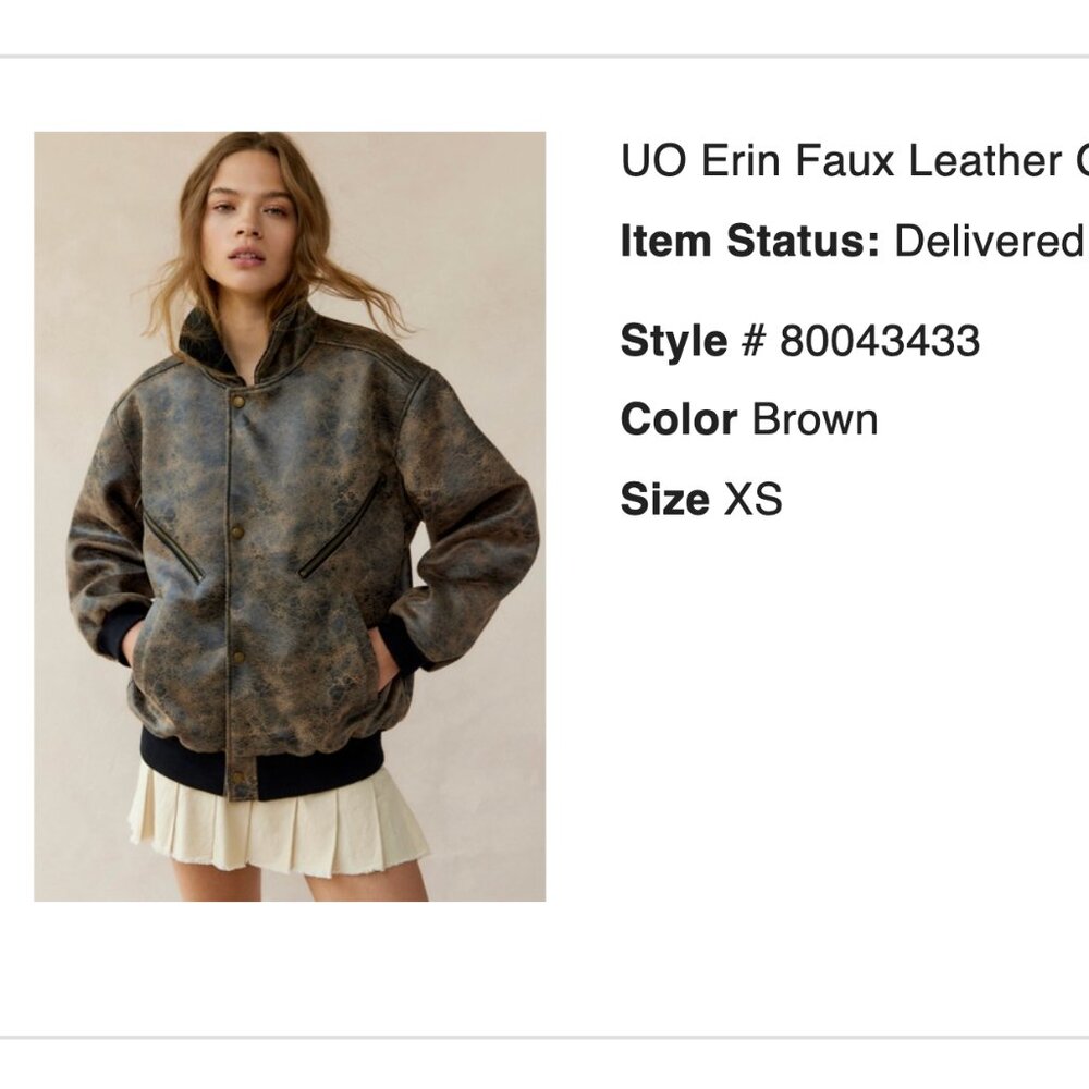 Urban Outfitters Faux Leather Jacket